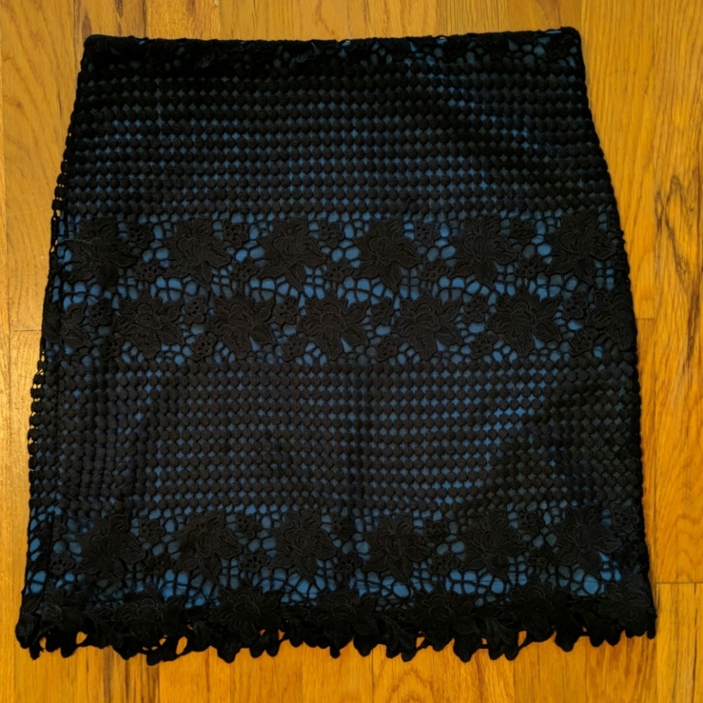 Ann Taylor Loft Black Lace Skirt